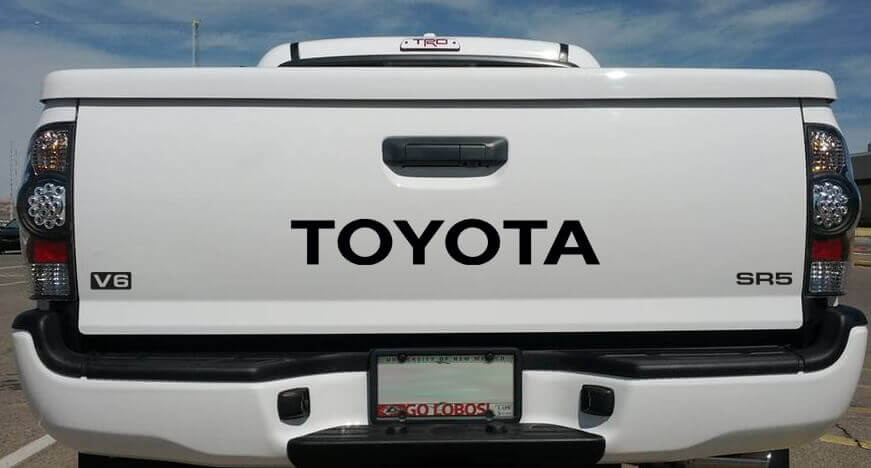 Decals voor achterklep Toyota SR5 V6 TRD Truck Pickup Vinyl Sticker Tundra Tacoma
