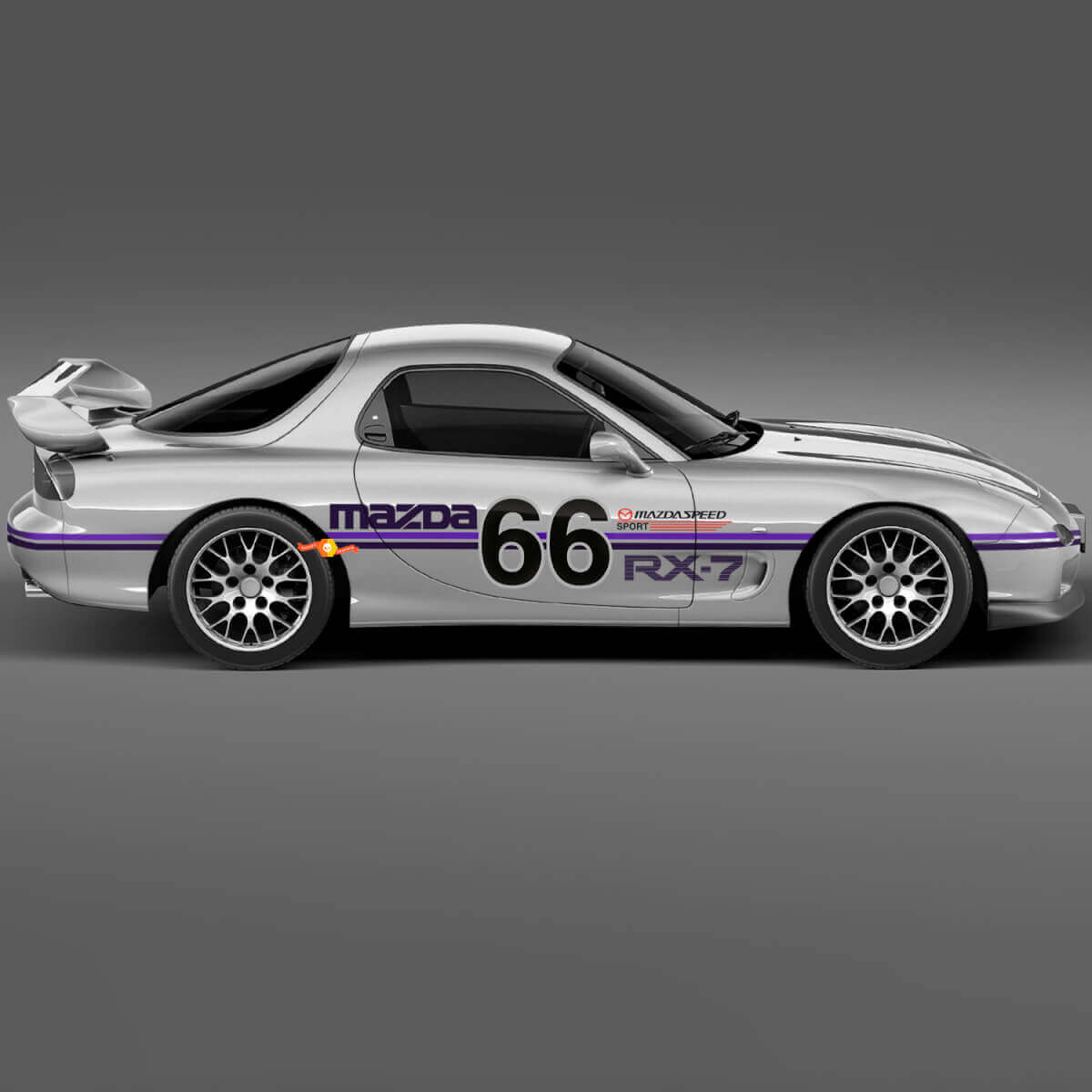 Volledige 66 Kit Zijkap Streep Decal Sticker - Aangepaste Vinyl Sticker voor Mazda RX-7 Sport
