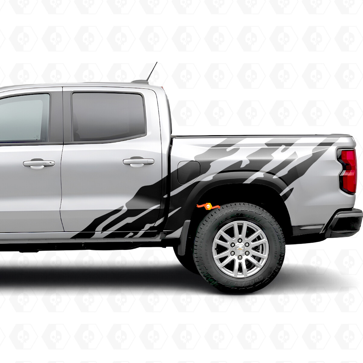 Gezagte Deur- & Zijpaneel Vinyl Strepen voor Chevrolet Colorado 3e Generatie 2023-2026