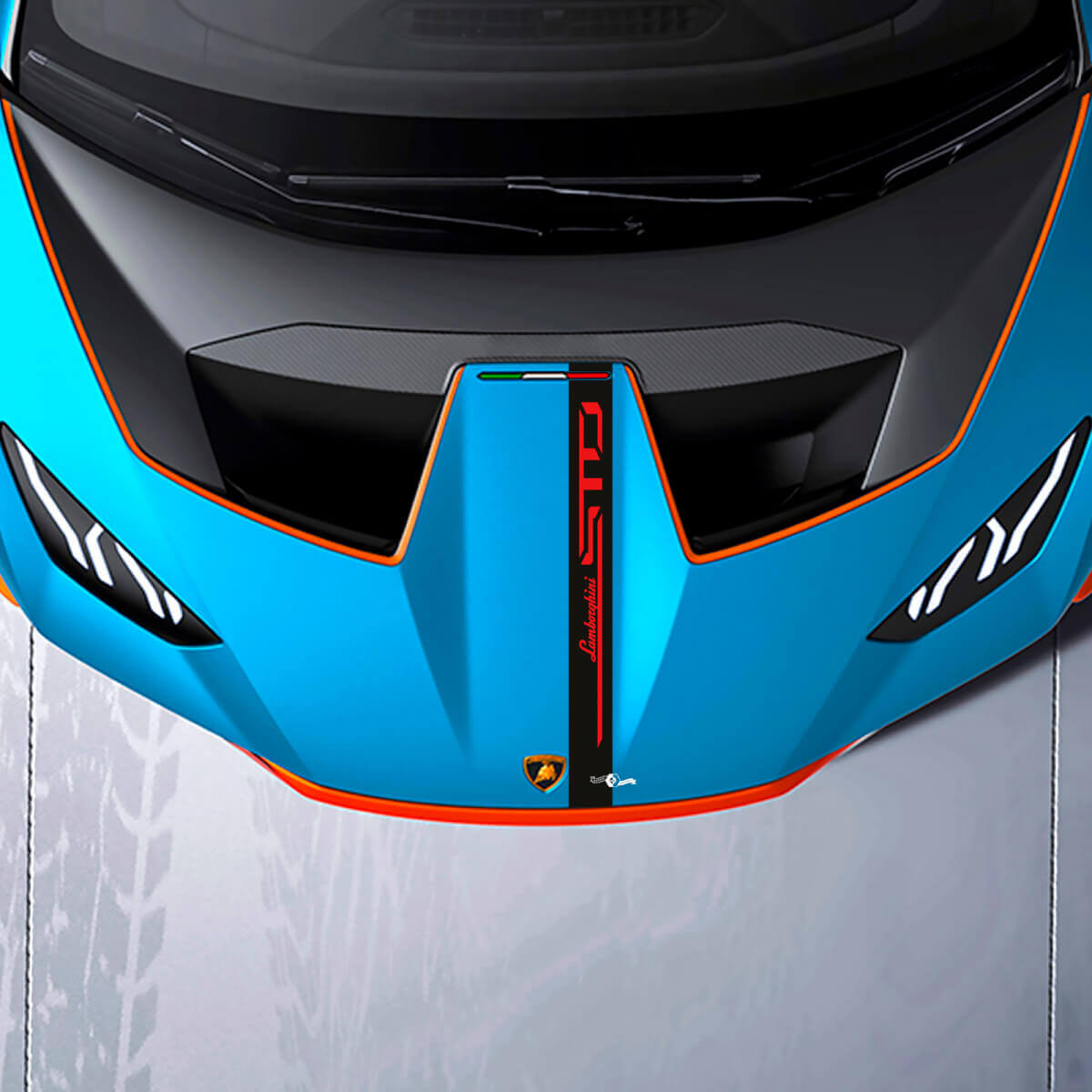 Motorkap Streep Racing Vinyl Sticker Grafische voor Lamborghini STO
