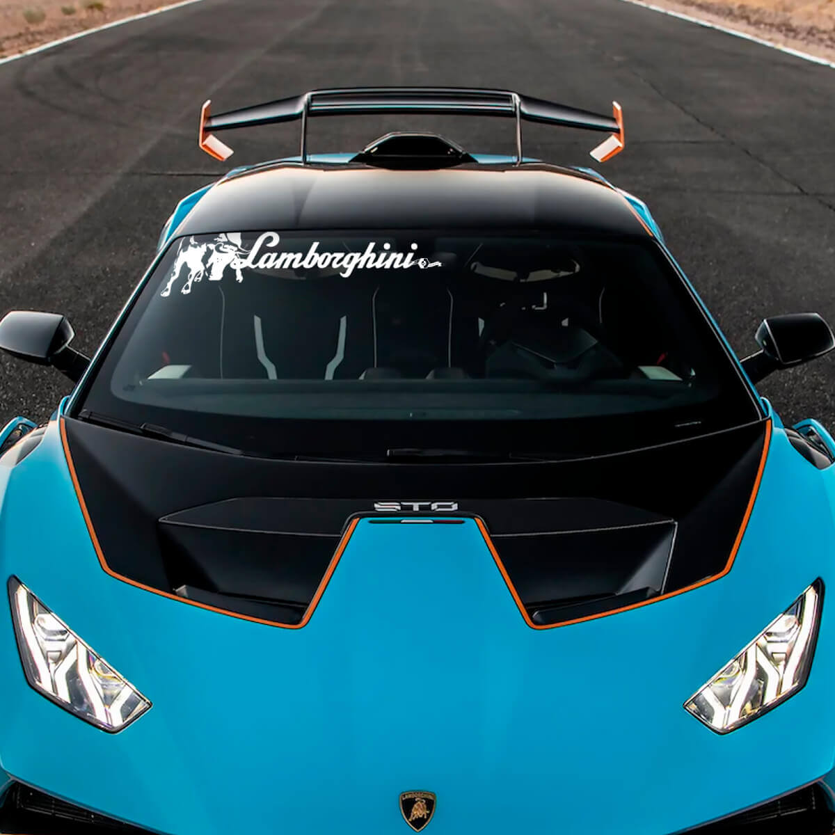 Motorkap Centrale Streep STO logo Racing Vinyl Sticker Grafische voor Lamborghini STO
