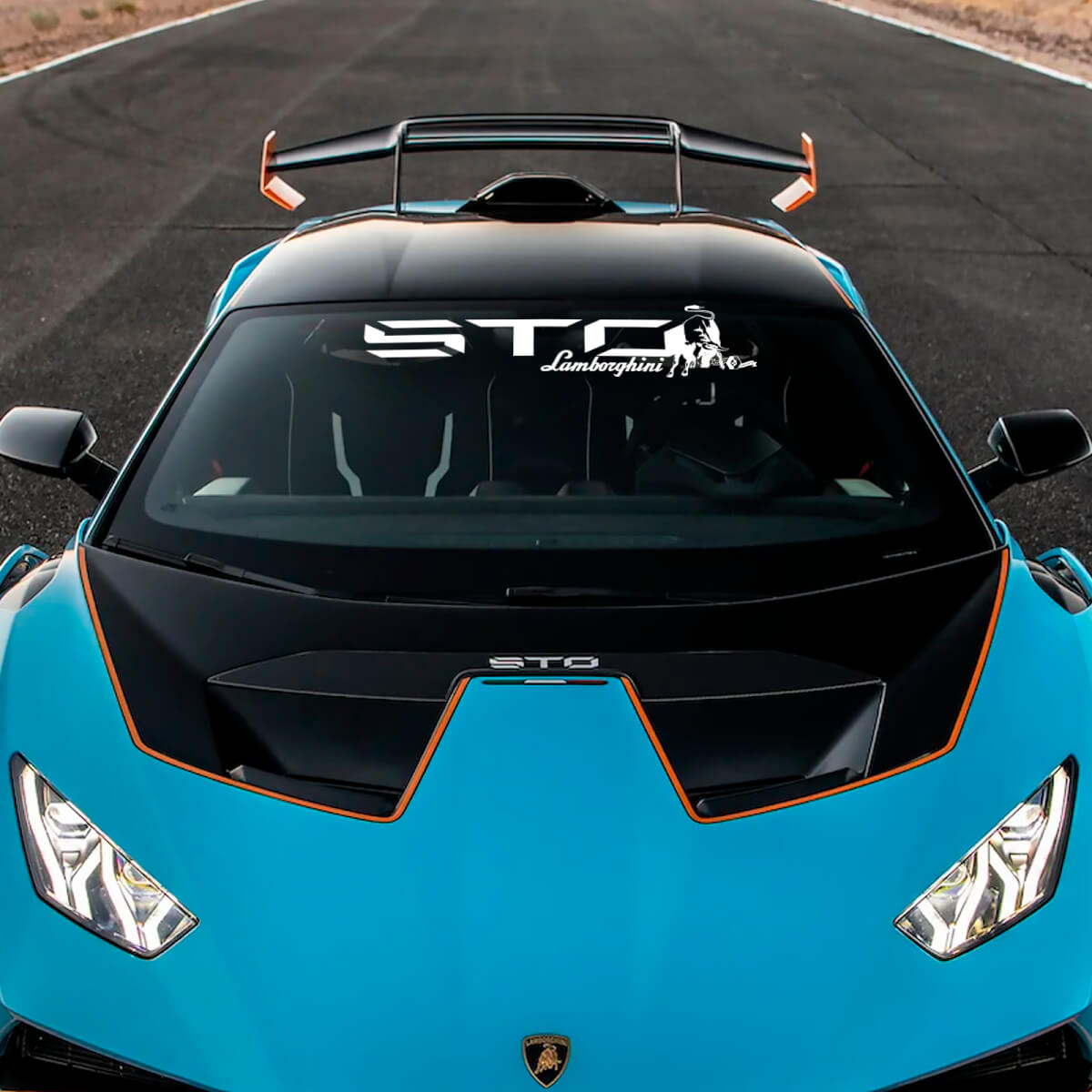 Motorkap Centrale Streep STO logo Racing Vinyl Sticker Grafische voor Lamborghini STO
