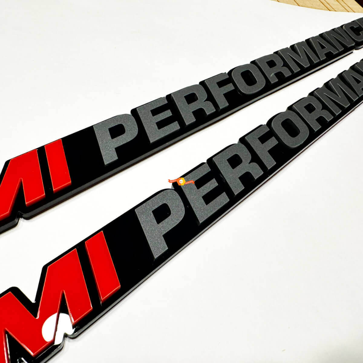 Aangepaste Tekst Performance 3D Badge Embleem voor Auto's en Vrachtwagens