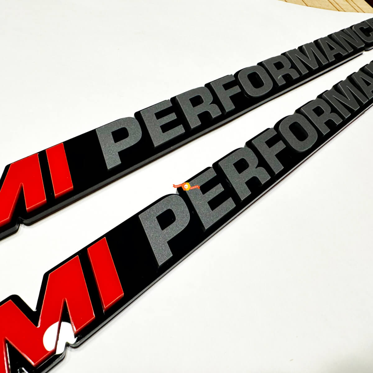 Aangepaste tekst PERFORMANCE motorkapembleem 3D-badge voor Dodge Ram 1500 pick-up 5.7L V8 Hemi