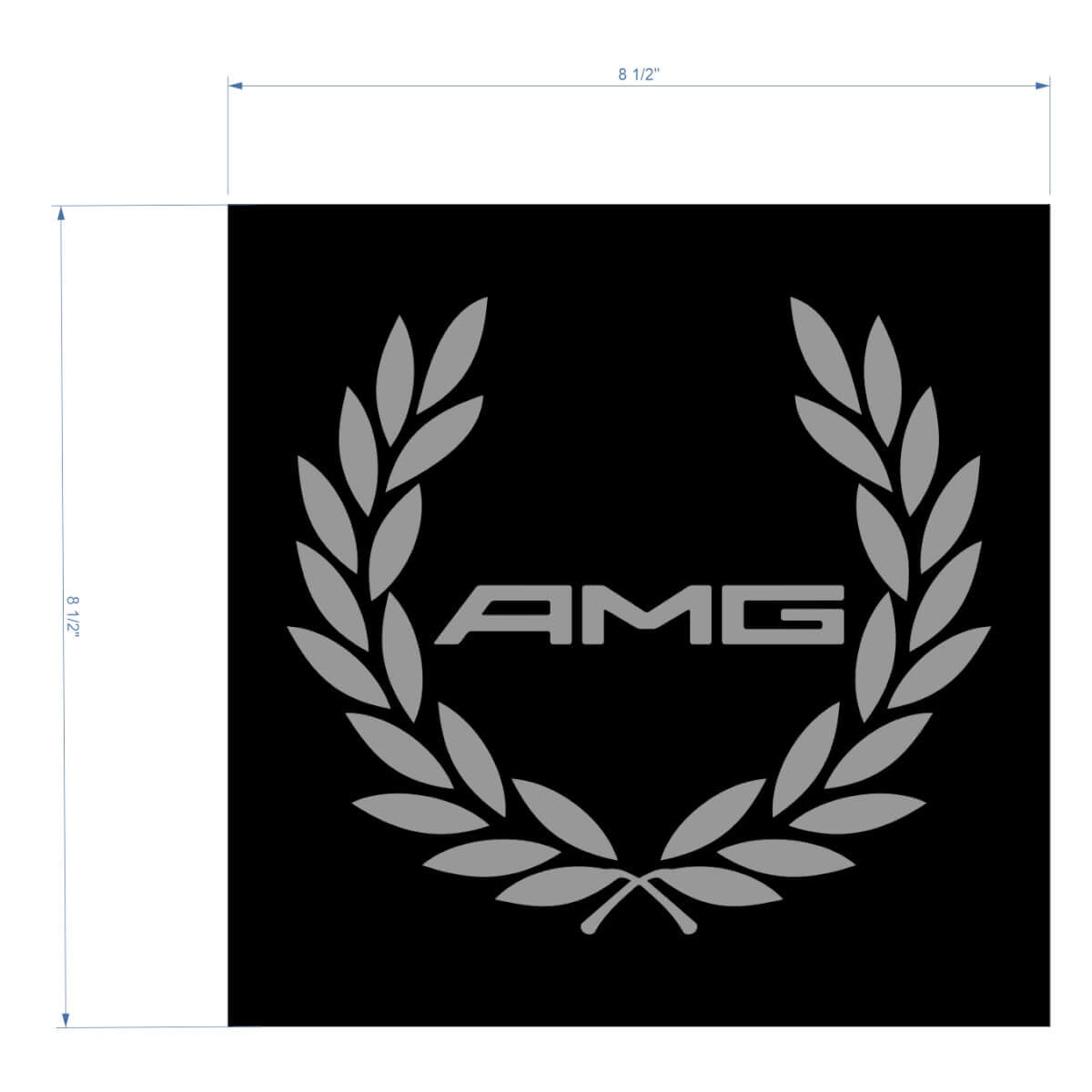 AMG Racing Wreath Decal Sticker logo om de distronic te bedekken voor Mercedes Benz 4matic S63 C63S
