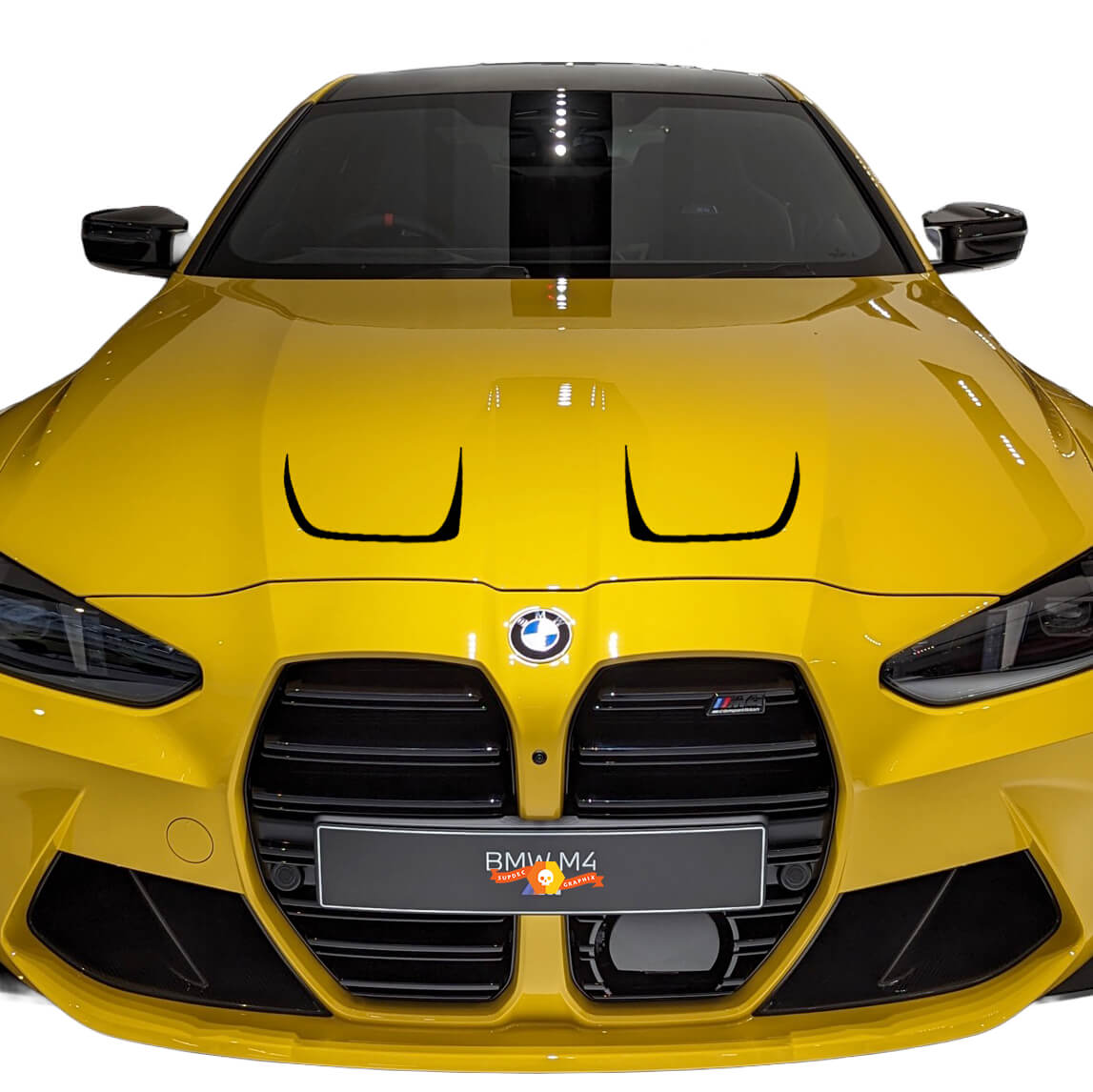 Motorkapvent vinyl stickerstijl voor BMW M4 M3 G80 G82 G83
