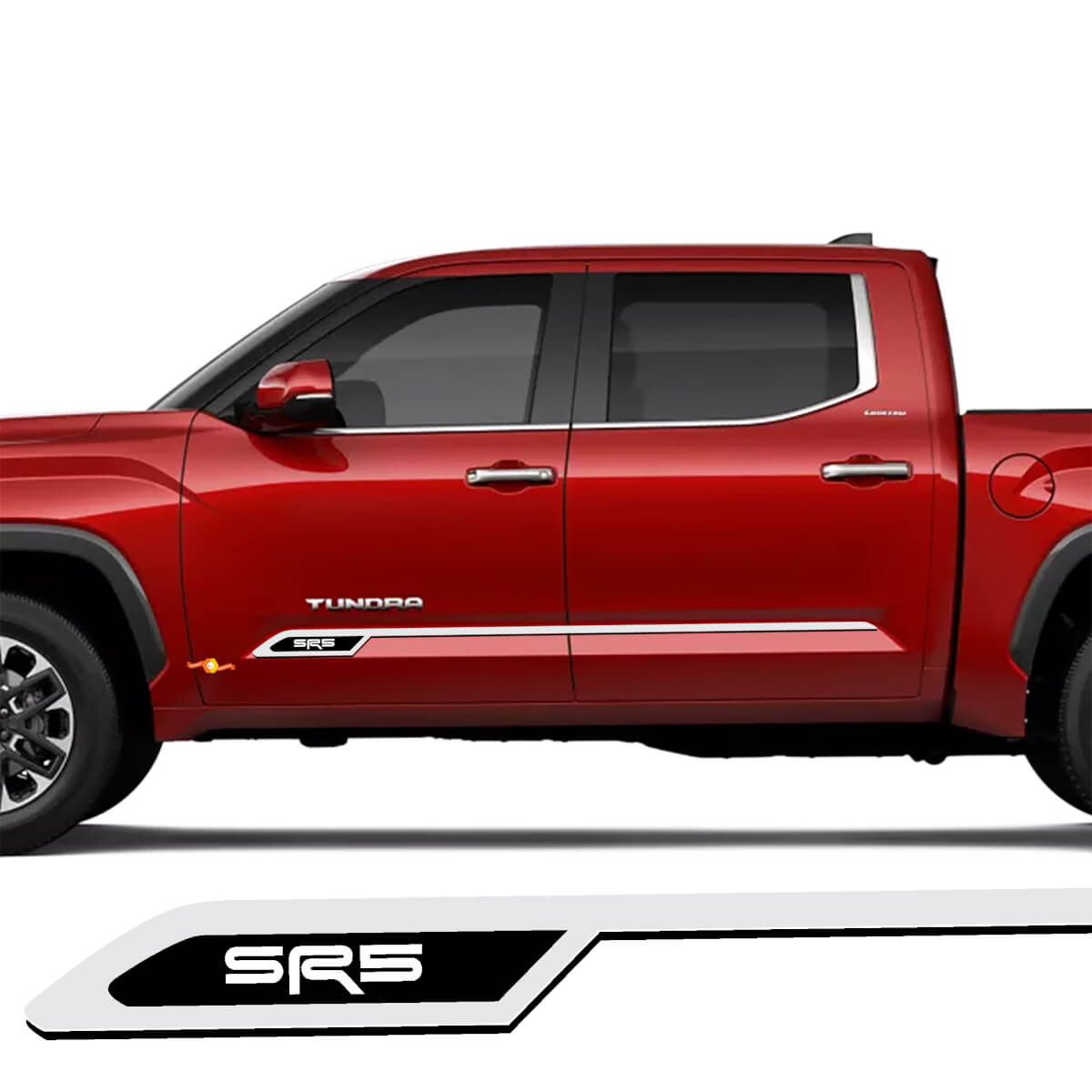 Zijstrepen Rocker Panel Vinyl Sticker Decal passend voor Toyota Tundra 2025 en nieuwer