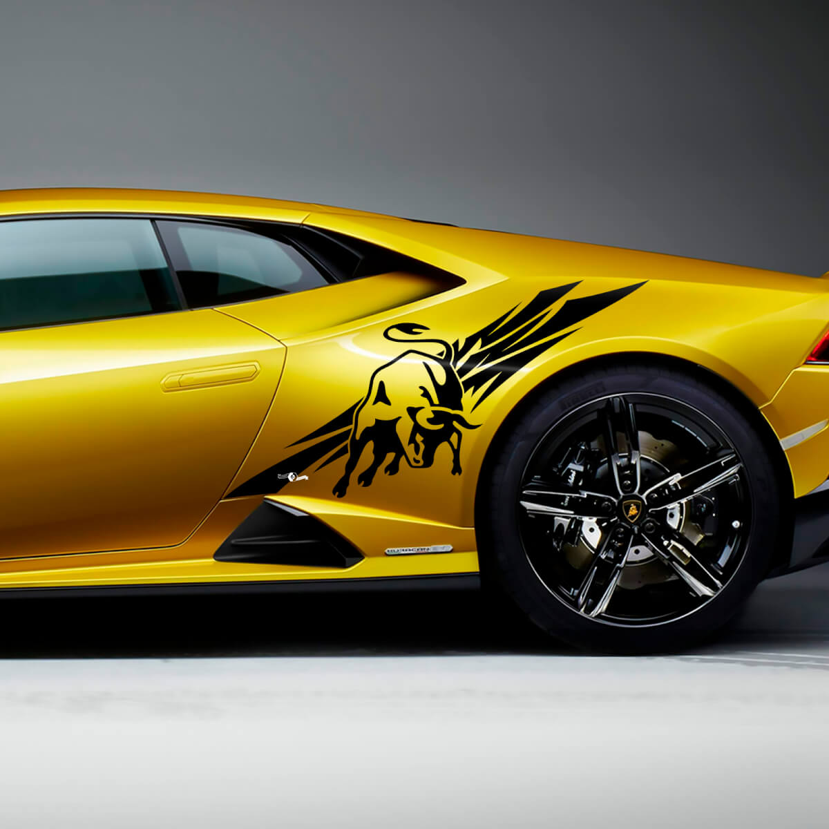 Zij-achterkant spatbordstierafbeeldingen Racing Vinyl Sticker Grafische voor Lamborghini Huracan Evo