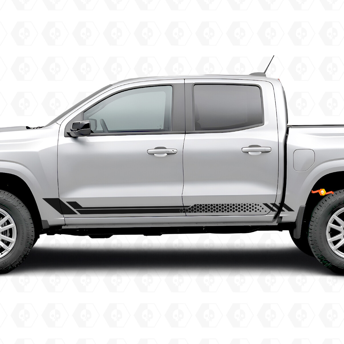 Honeycomb Deur- & Rockerpaneel Vinyl Strepen voor Chevrolet Colorado 3e Generatie 2023-2026