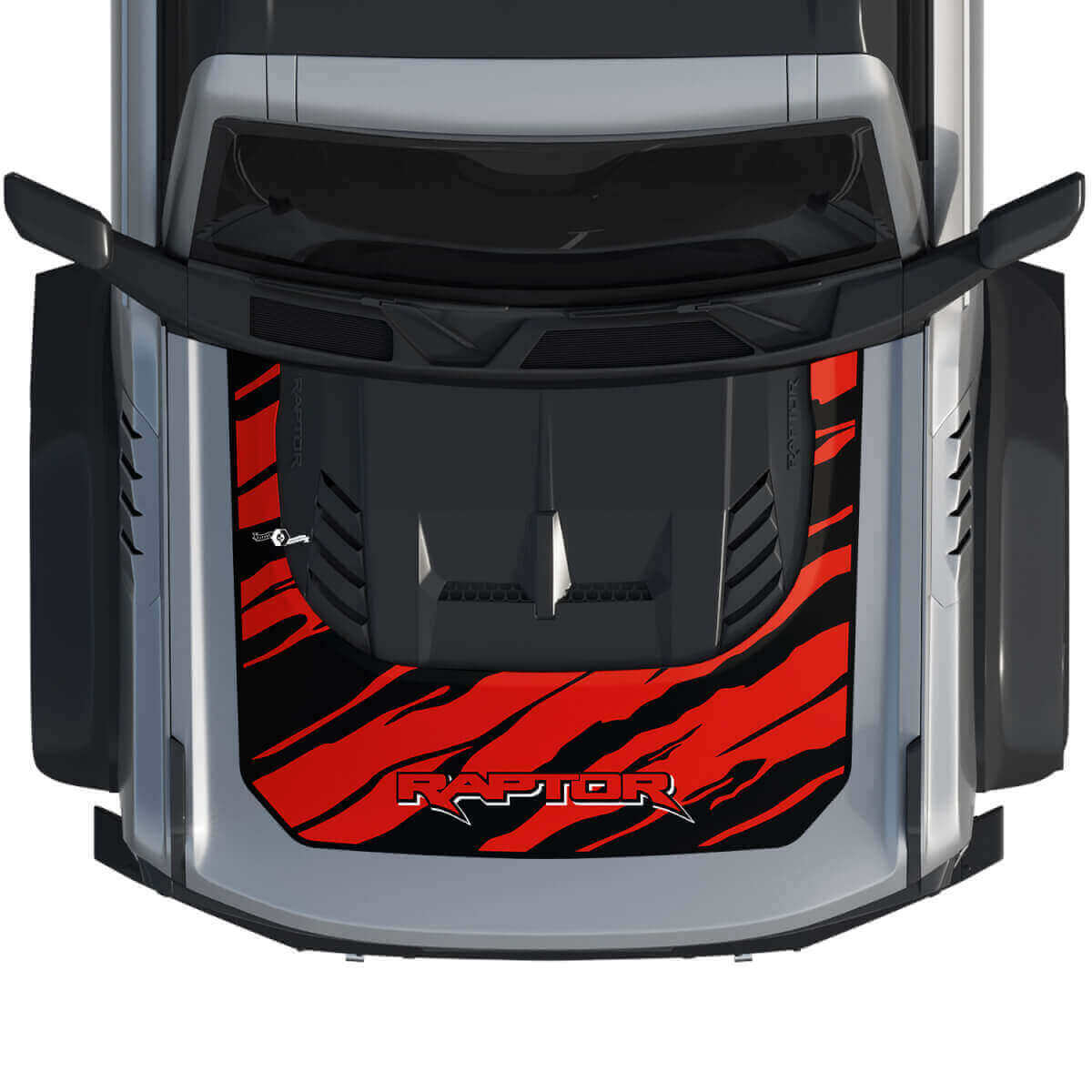 Motorkap Wrap Graphics Decal Sticker 3 voor Musclecar horse power truck stijl 3