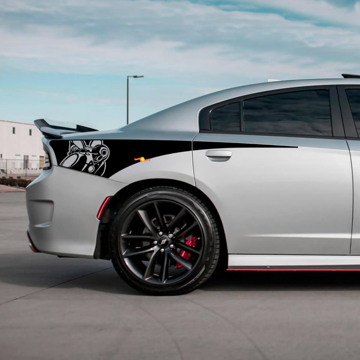 IJzeren Scat Pack Achterste Kwartaal Zijstreep Vinyl Decal Sticker voor Dodge Charger
