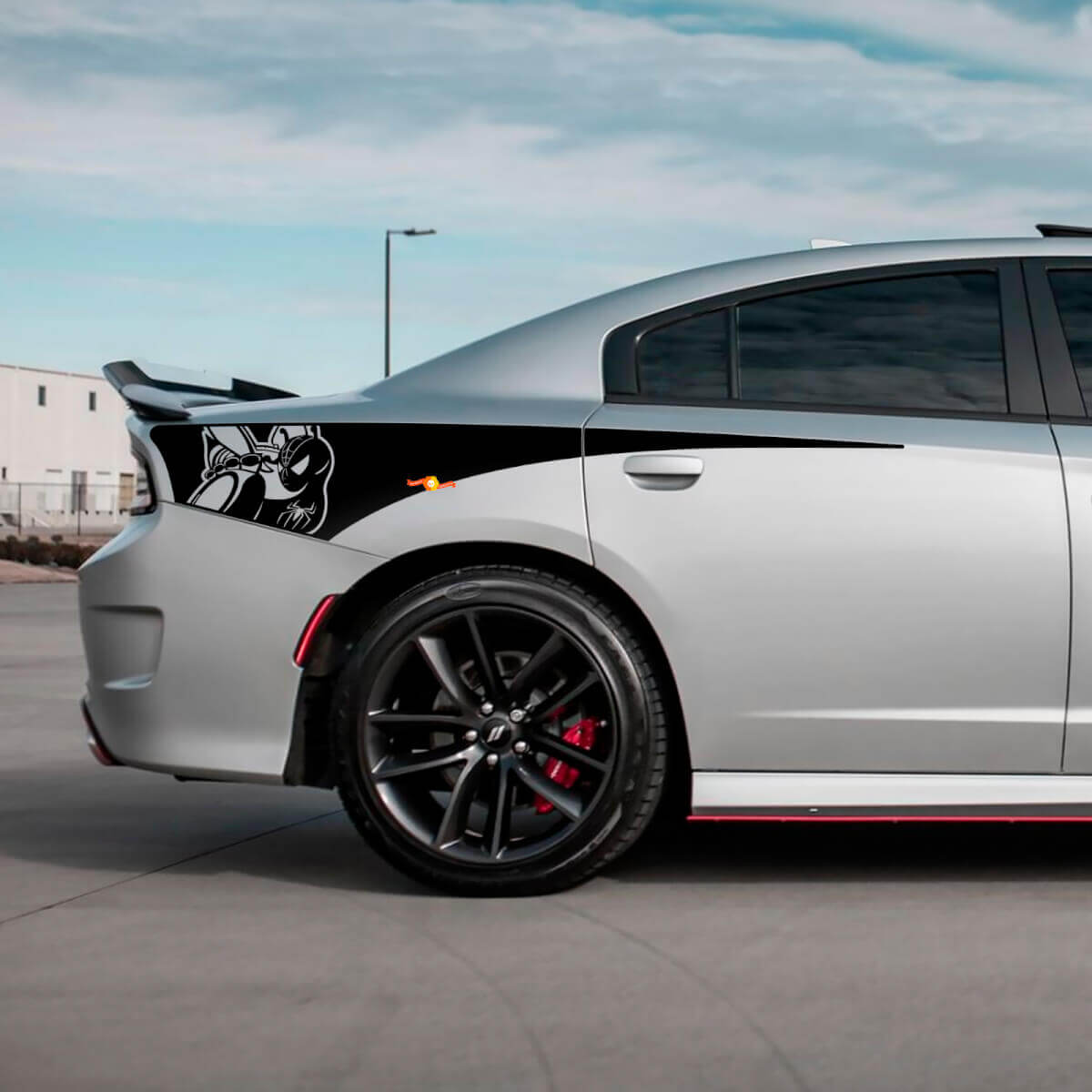 IJzeren Scat Pack Achterste Kwartaal Zijstreep Vinyl Decal Sticker voor Dodge Charger
