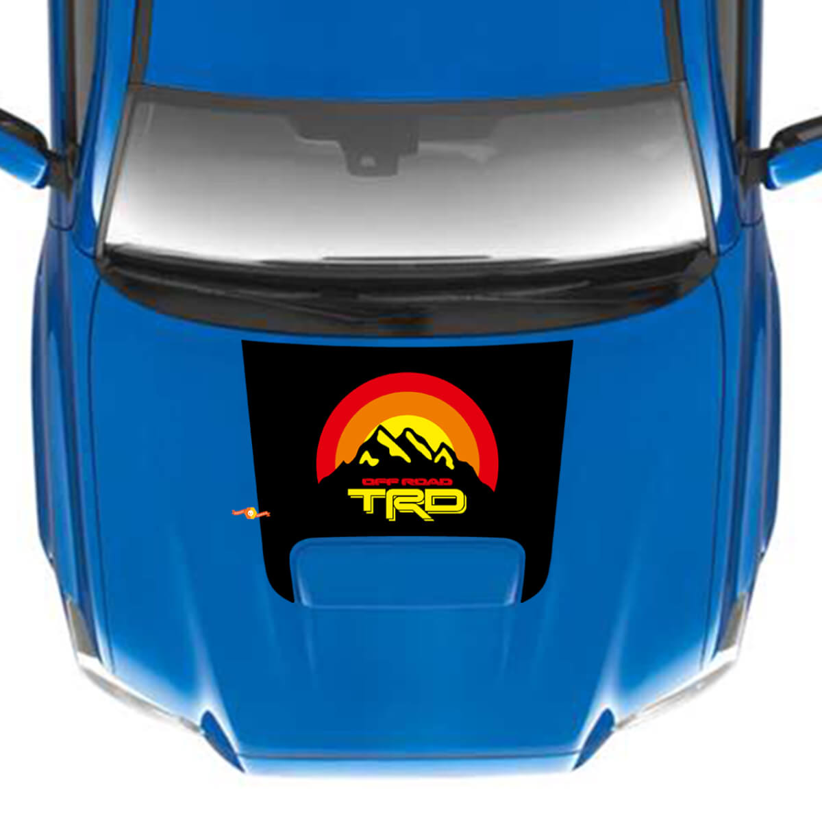 TRD Bergen Vintage Retro Erfgoed Strepen Wrap Hood sticker voor Toyota Tacoma
