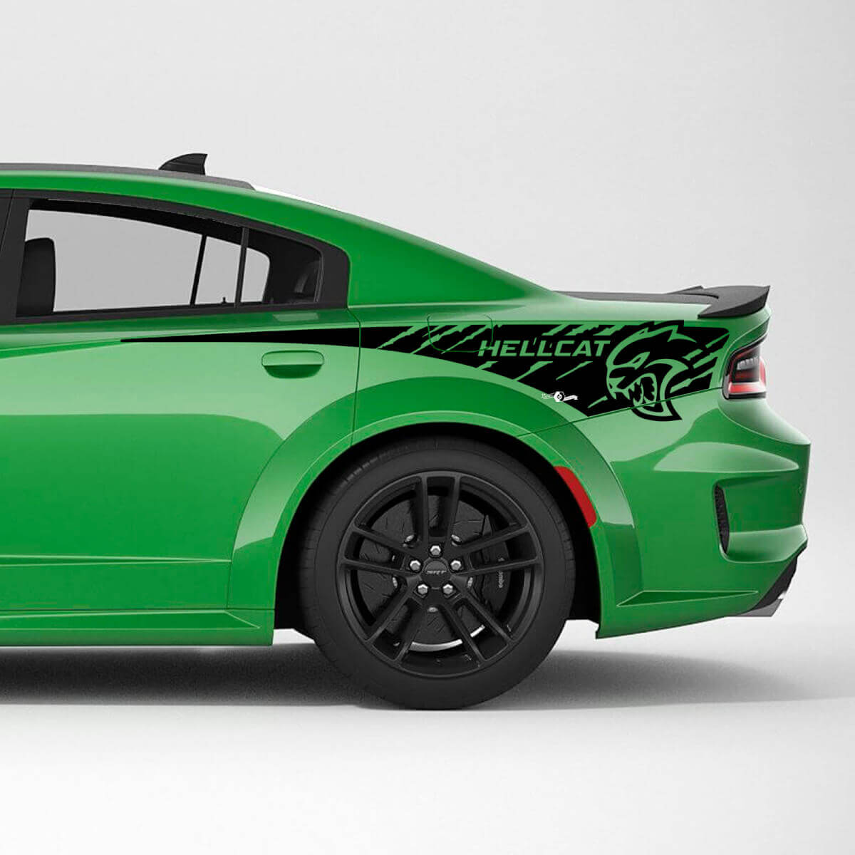 Hellcat Verweerde Achterste Kwartaal Zijstrepen Vinyl Decal Sticker voor Dodge Charger

