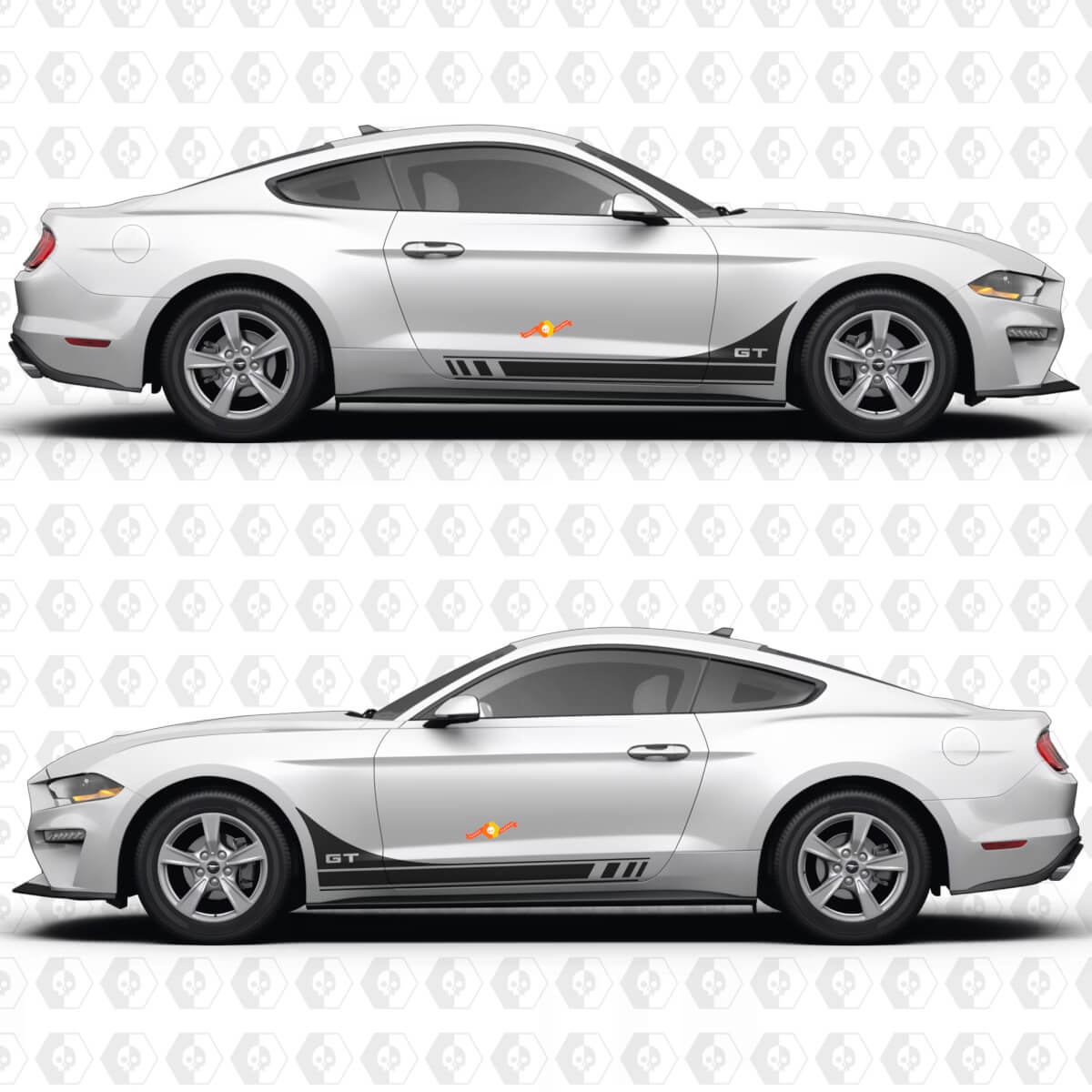 GT Zijdeuren Streep Racing Decals Stickers voor Ford Mustang GT
