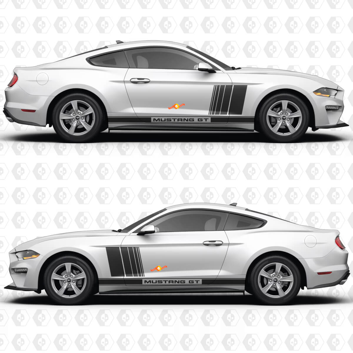 GT Zijdeuren Streep Racing Decals Stickers voor Ford Mustang GT 2
