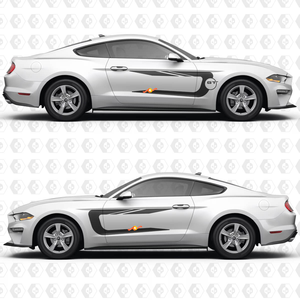 Mustang GT Zijdeur Strepen Race Decals Stickers voor Ford Mustang
