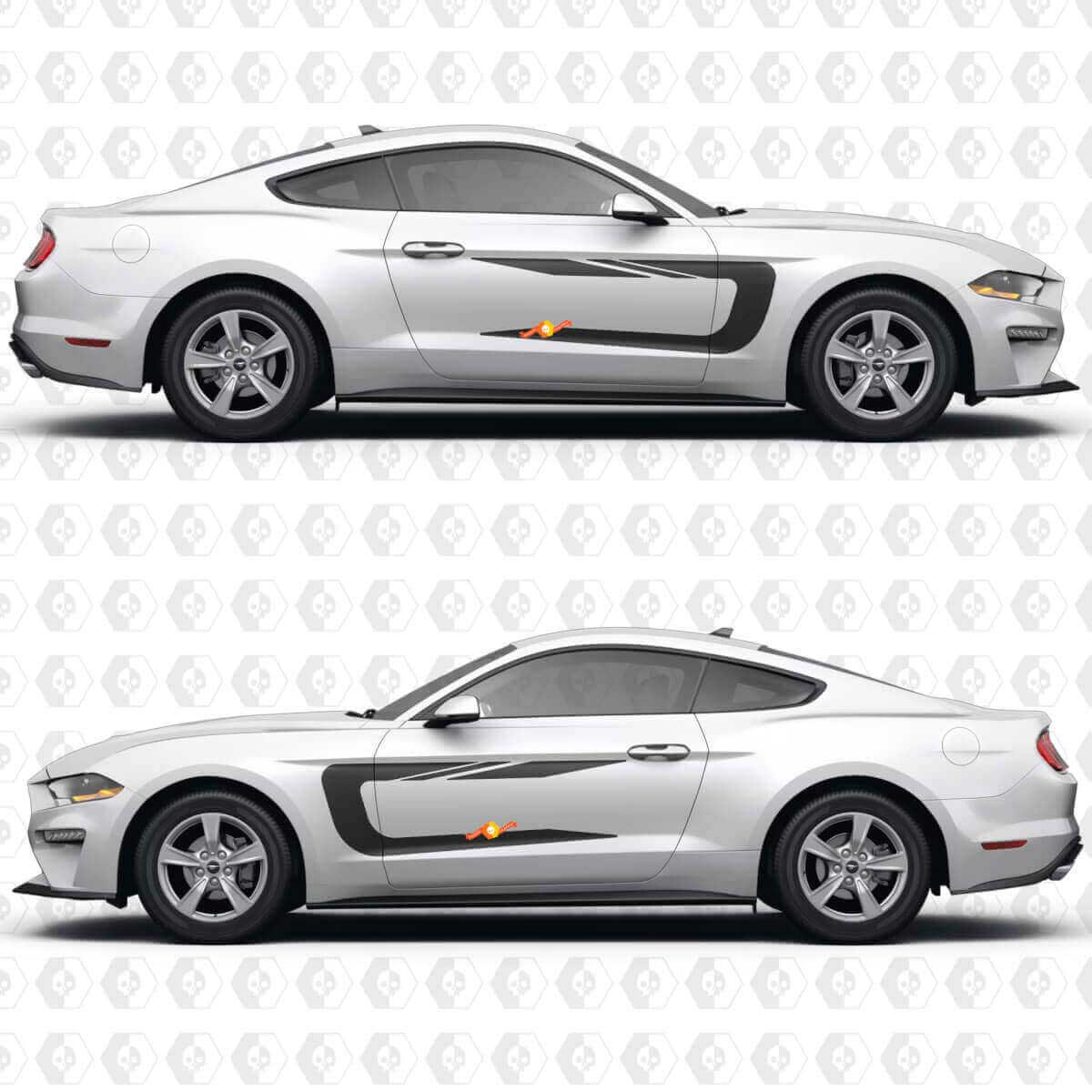 Deurstreep Vinylstickers in Racingstijl voor Musclecar Mustang