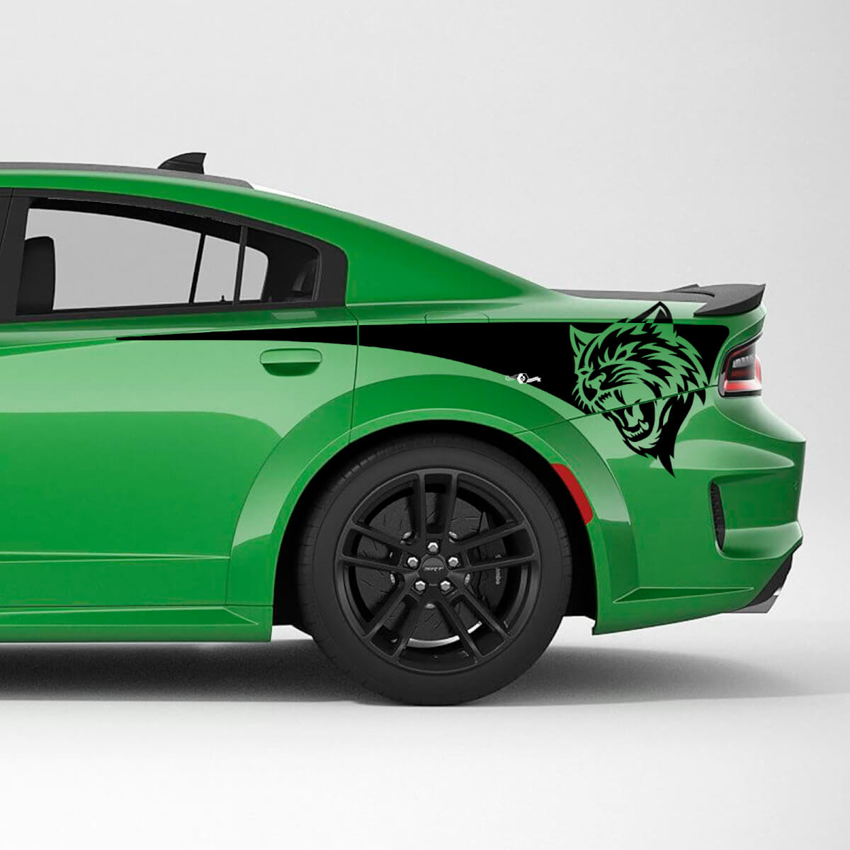 Hellcat achterste zijstripes vinyl decal kit voor Dodge Charger