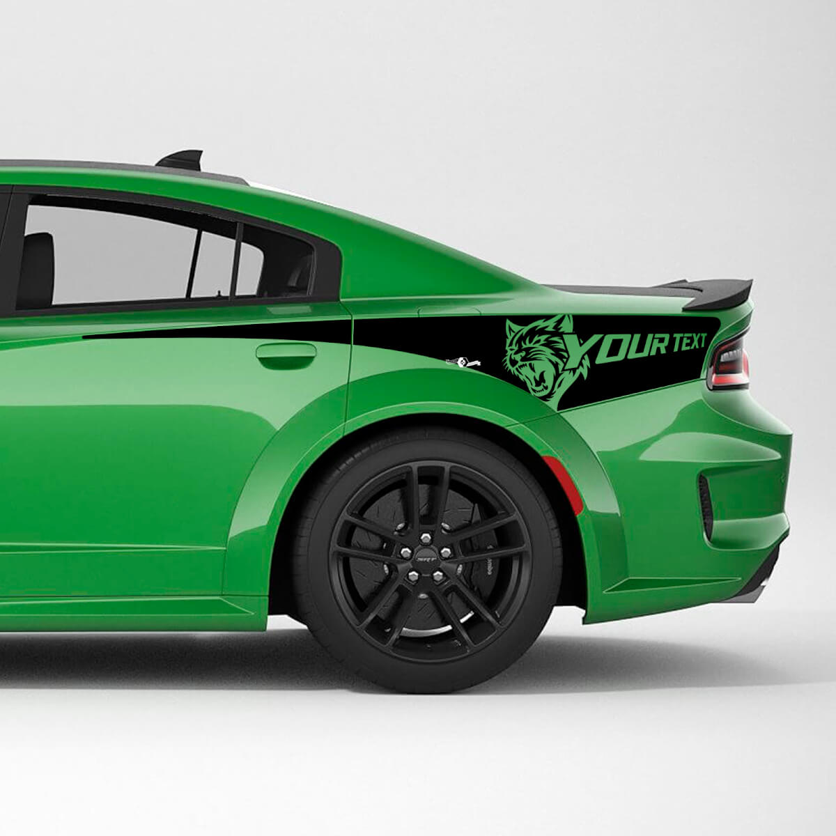 Hellcat Wildcat Custom Achterkwart Zijstrepen Vinyl Decal Kit voor Dodge Charger