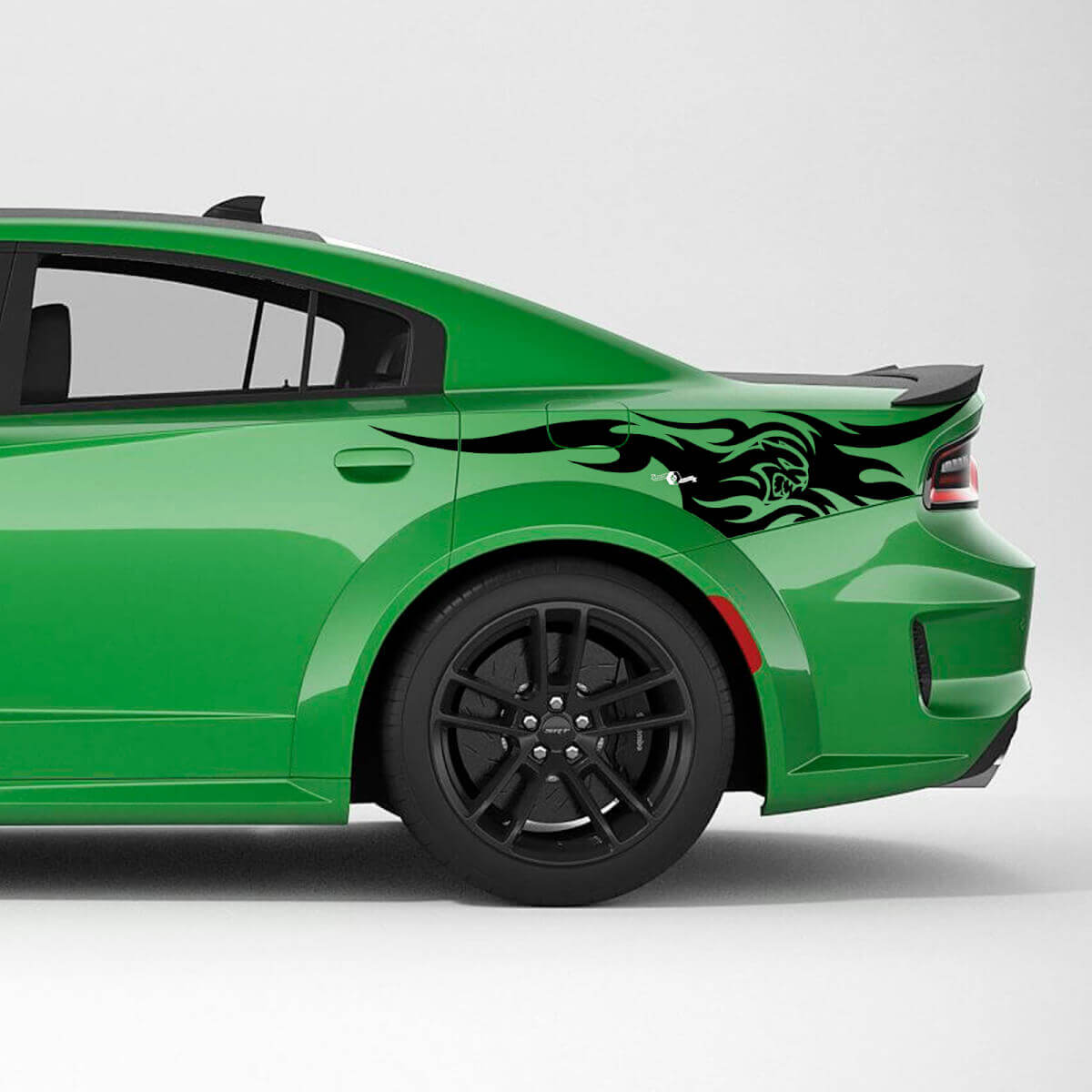 Hellcat SRT Tribal Achterste Kwartaal Zijstreep Vinyl Decal Sticker voor Dodge Charger
