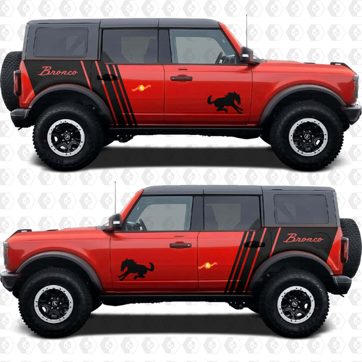 Zijdeuren Bronco grafische decals stickers voor Ford Bronco 2
