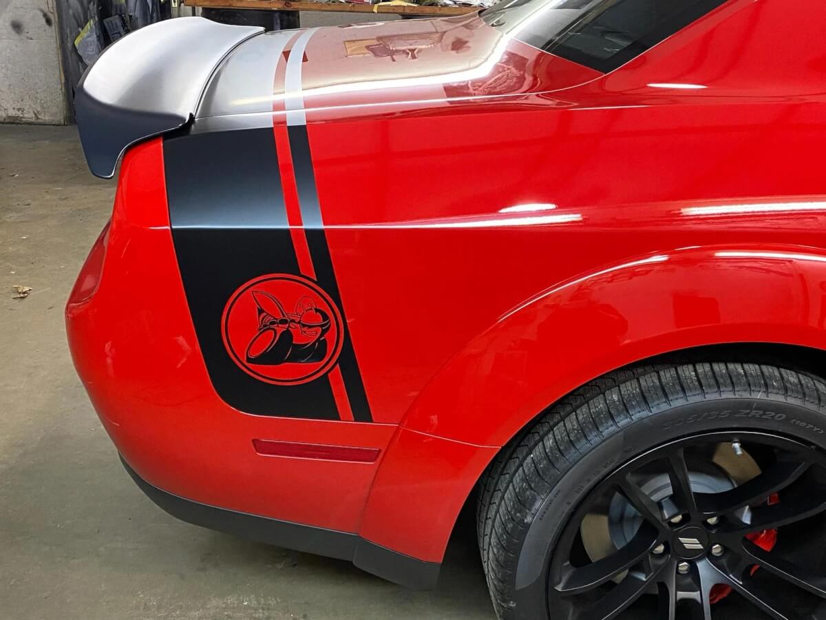 Achterstrepen Scat Pack voor Dodge Challenger Trunklid Vinyl Sticker Decal
