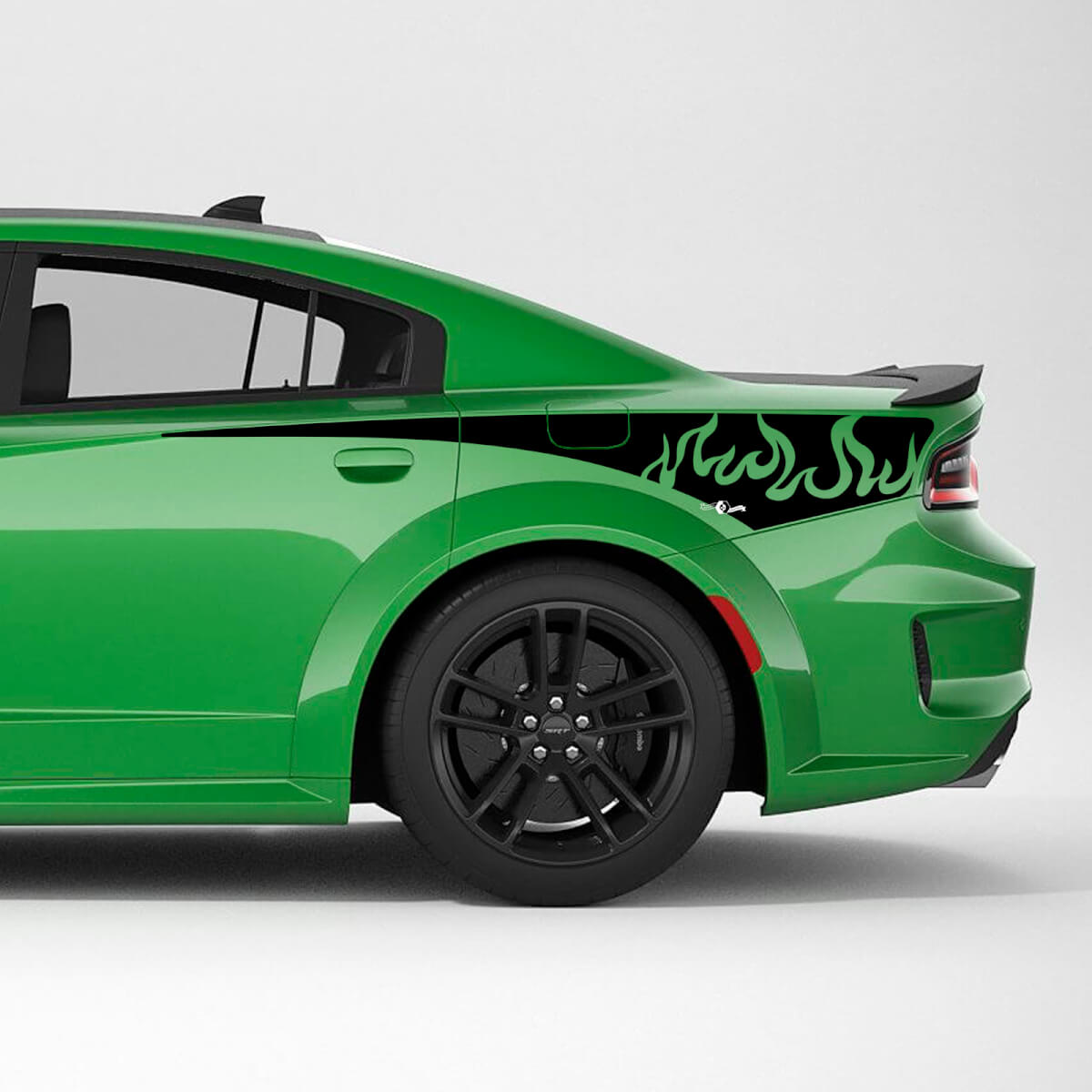 Flame Tribal Achterhoek Zijstrip Vinyl Decal Sticker voor Dodge Charger