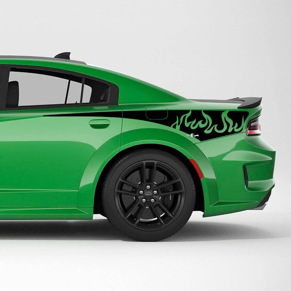 Flame Tribal Achterhoek Zijstrip Vinyl Decal Sticker voor Dodge Charger