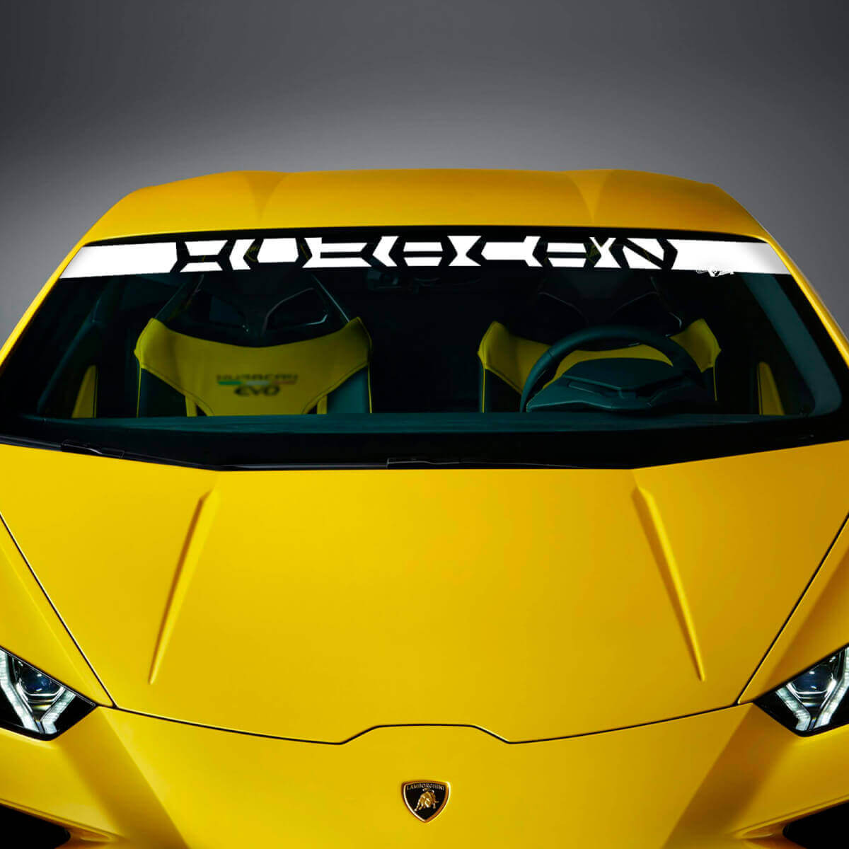Merkletteringstreep Voorruit Vinyl Decal Sticker Graphics voor Lamborghini Huracan Evo