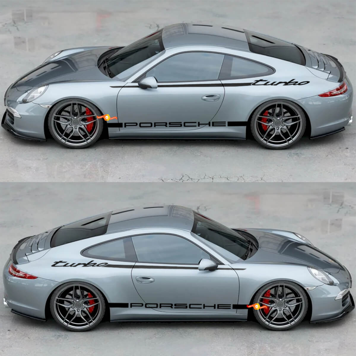 Zijde 911 Turbo 50 Jaar grafische Heritage Design strepen Kit Decal Sticker voor Porsche 911 991