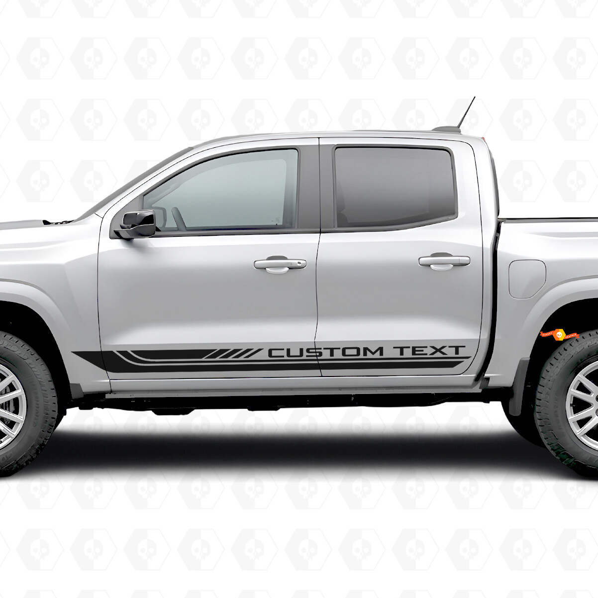 Aangepaste Tekstkader Deur- & Rockerpanels Vinylstrepen voor Chevrolet Colorado 3e Generatie 2023-2026
