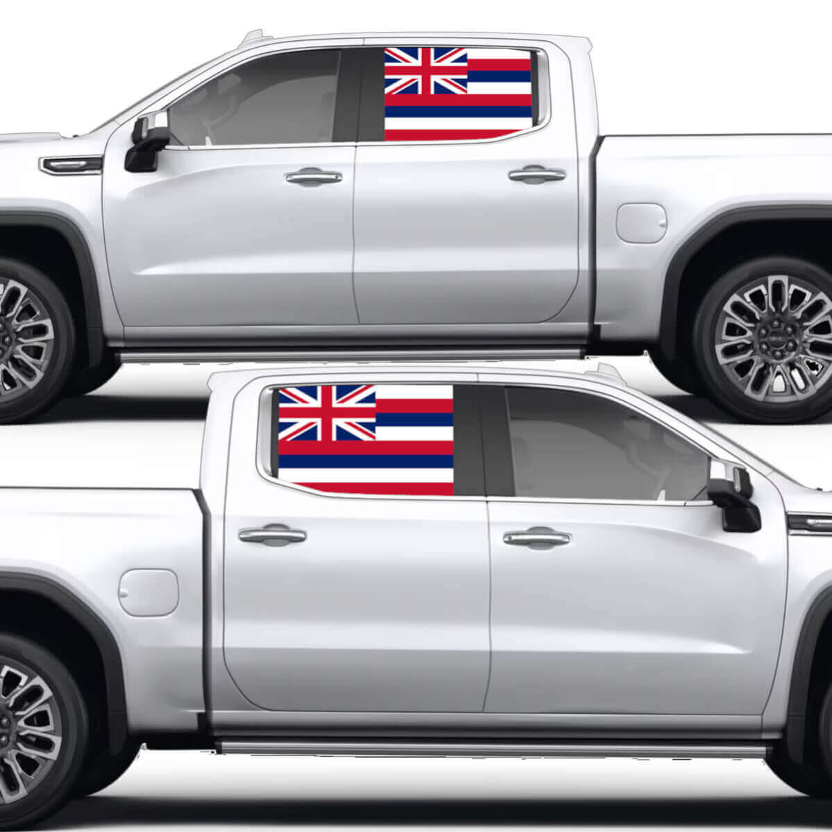 Hawaïaanse vlag zijraam kleur vinyl decal sticker voor GMC Sierra