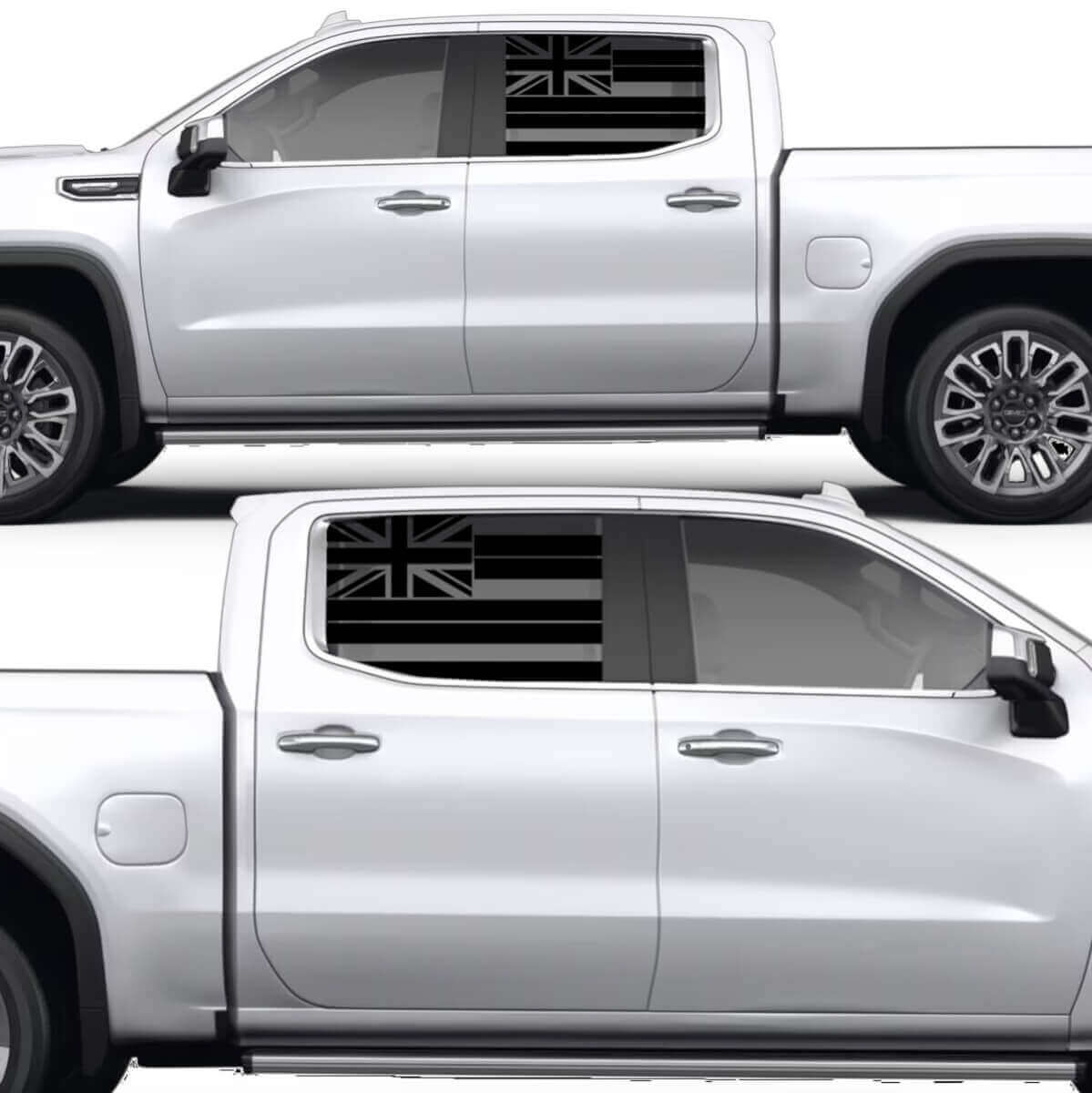 Hawaïaanse vlag zijraam vinyl decal sticker voor GMC Sierra