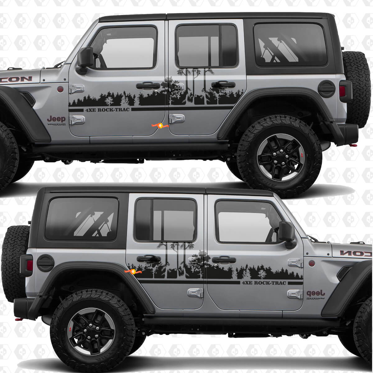 Aangepaste tekst Forest Side Doors vinyl decal sticker passend voor Jeep Wrangler