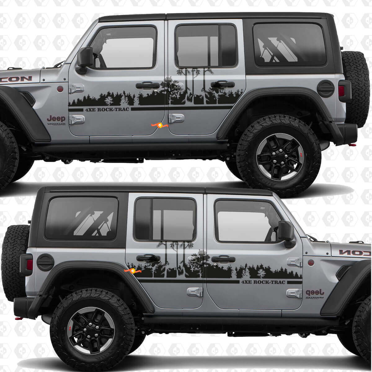 Bossenstreep Deurzijde Vinyl Decal Sticker Voor Jeep Wrangler