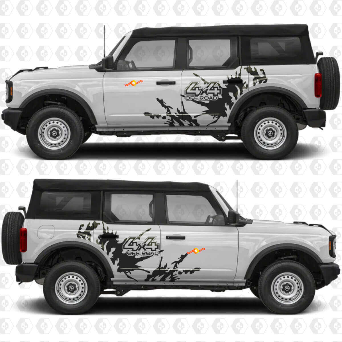 4x4 Off Road modderspat zij Vinyl Decal Kit voor Musclecar paard