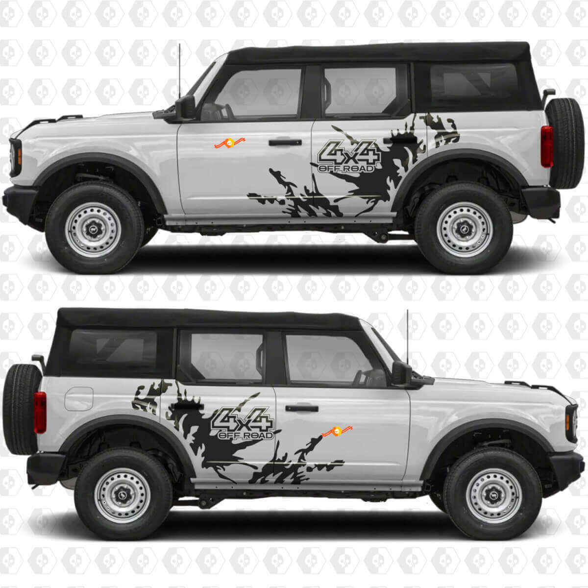 4x4 Offroad Spatbordzijdeur Graphics Vinyl Decal Sticker passend voor Ford Bronco