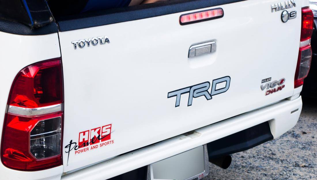 TRD HKS Stijl Achterklep Vinyl Stickers voor Toyota Hilux Vigo Champ 2005-2014