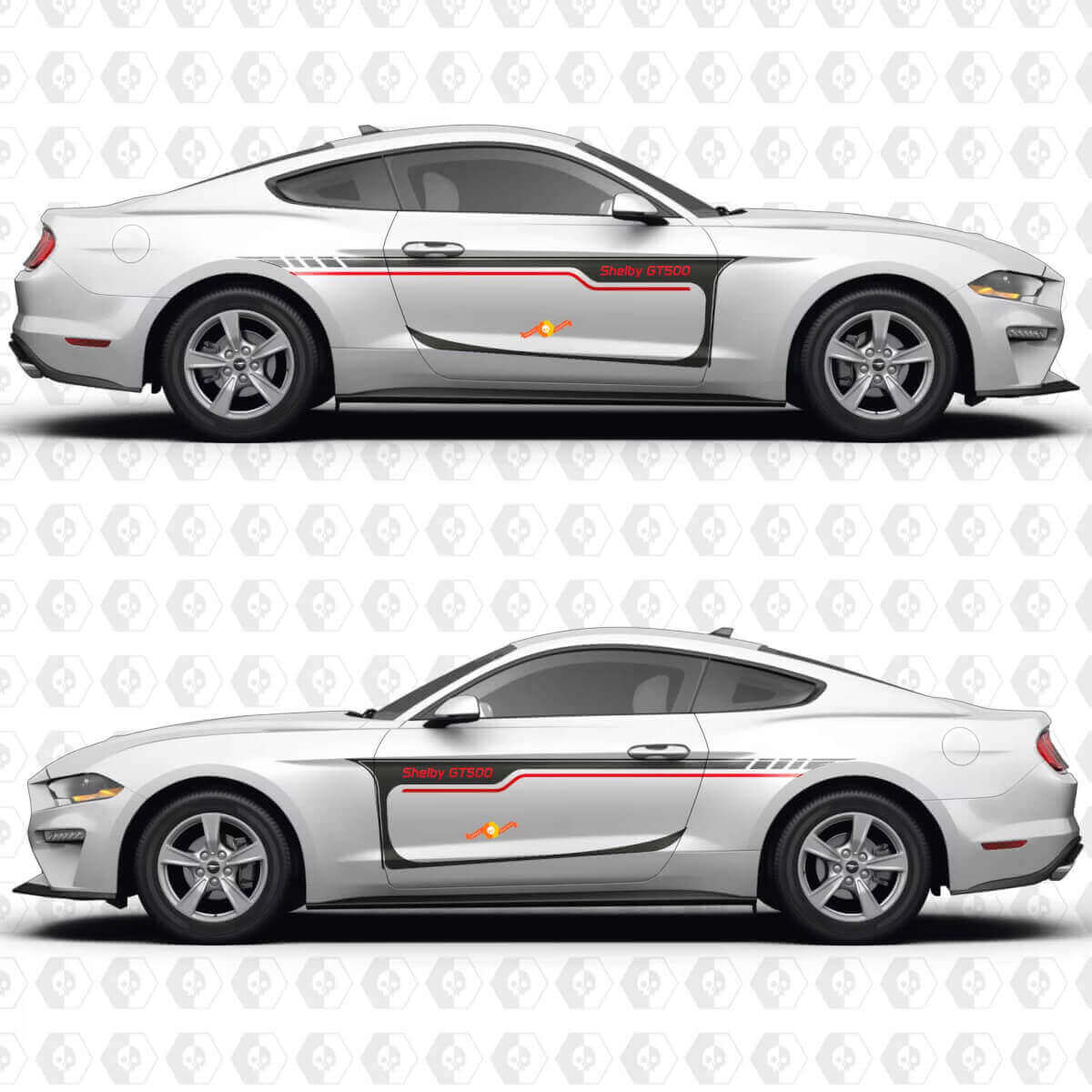S550 Classic Muscle Car Strepen Zijkanten Deuren Vinyl Decals Stickers voor Ford Mustang