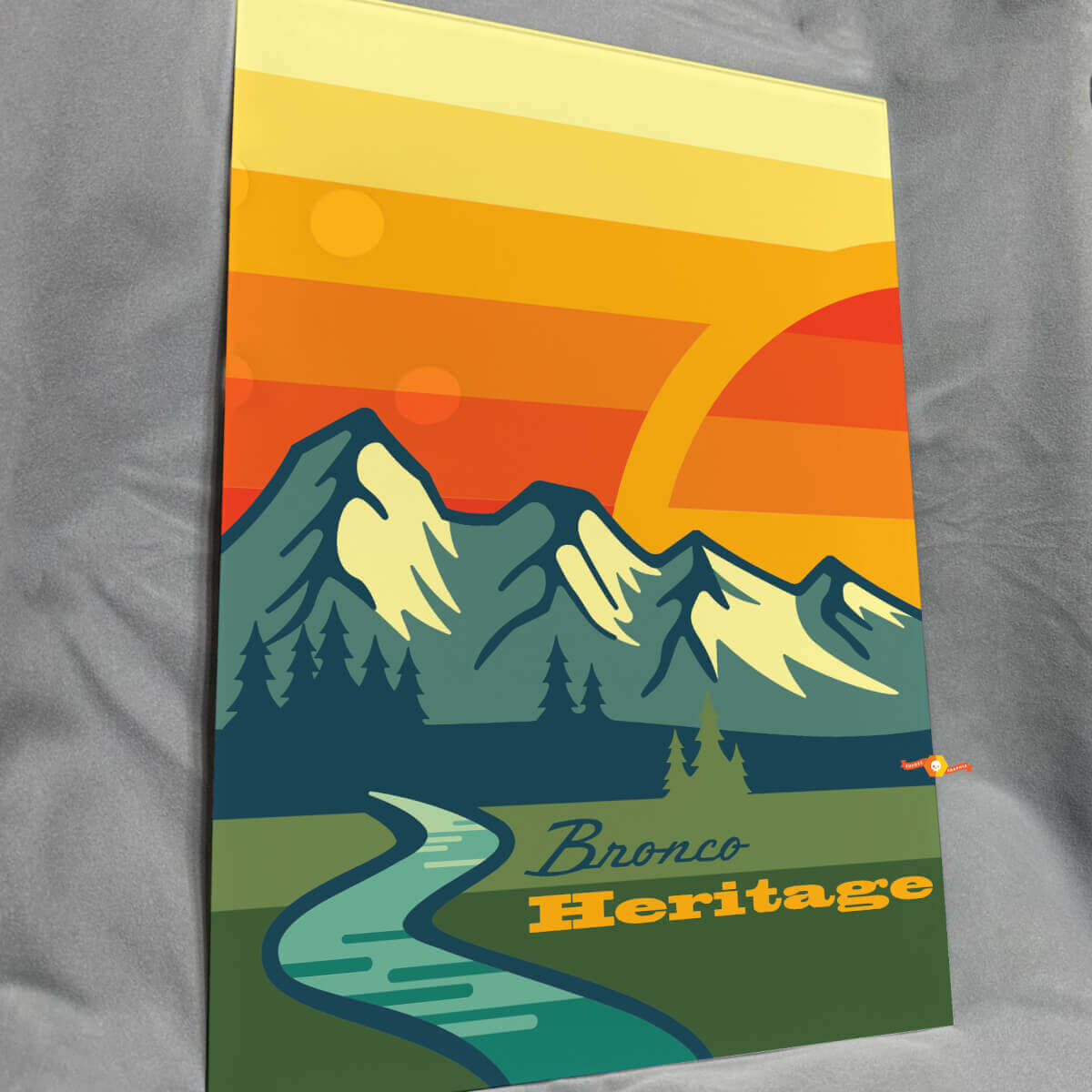 Heritage glanzend acryl garage wandpaneel voor horse-fans