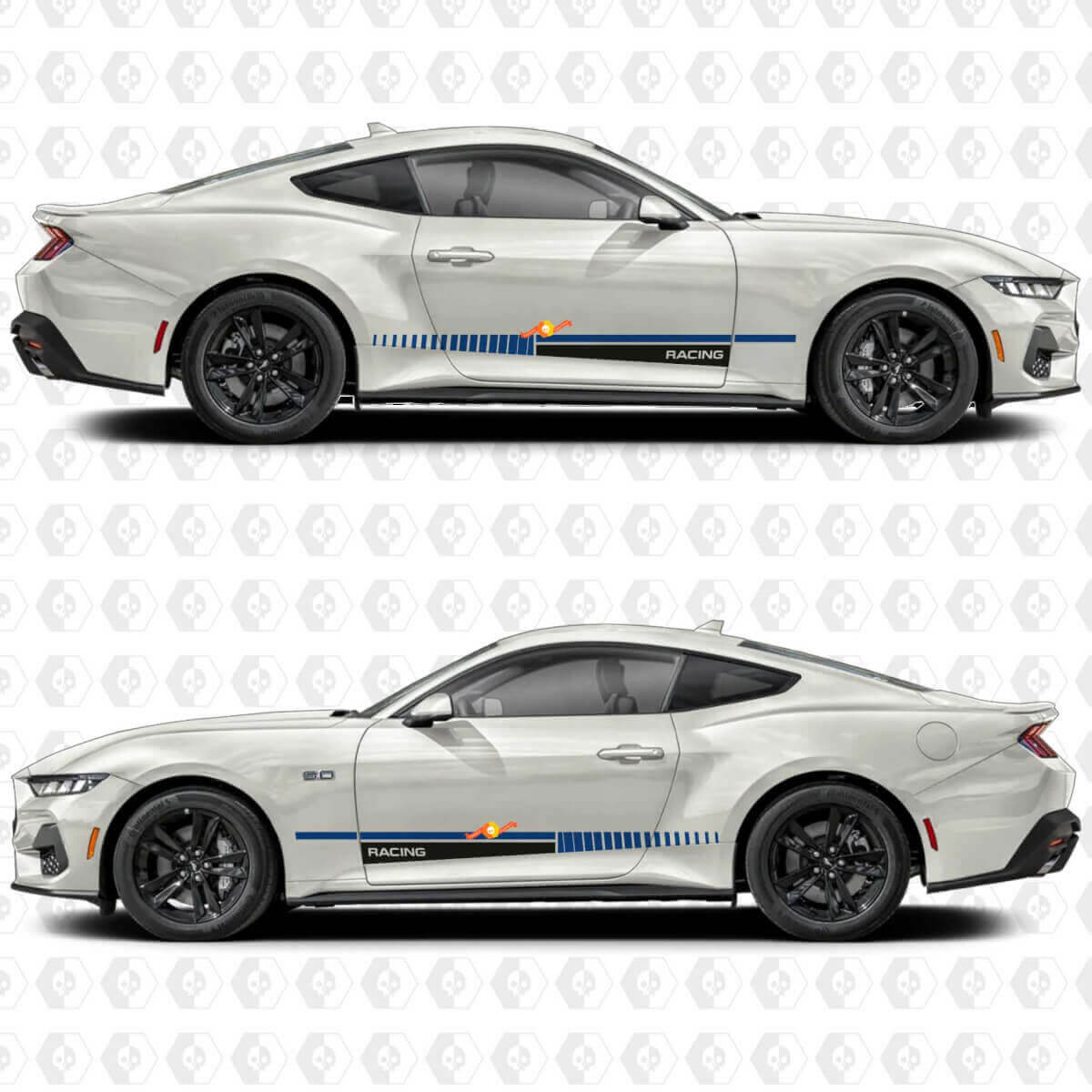 Racing Look Stripe Zijdeur Vinyl Decal Sticker Graphics voor Musclecar Musclecarmodel