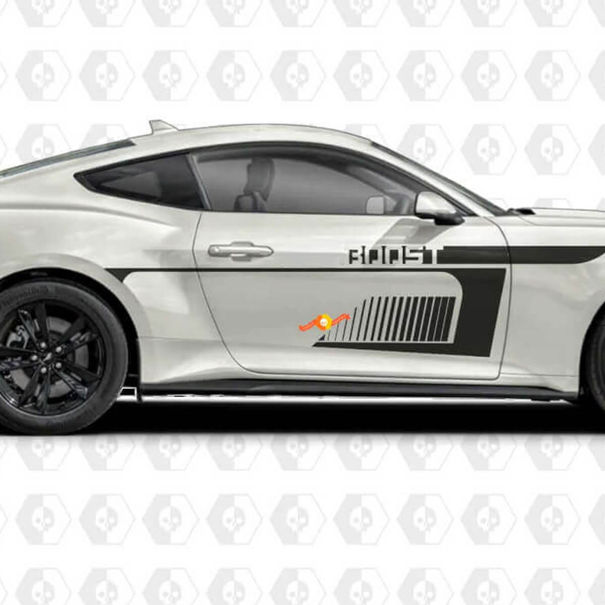 Boost Negatieve Ruimte Streep Zijdeur Vinyl Decal Sticker Grafieken voor Musclecar Musclecarmodel