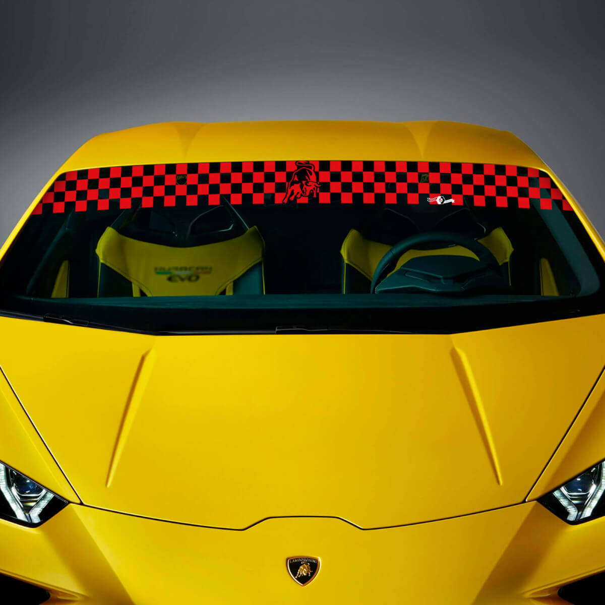 Racing vlag ruitenwisser vinyl decals stickers voor Lamborghini Huracan Evo