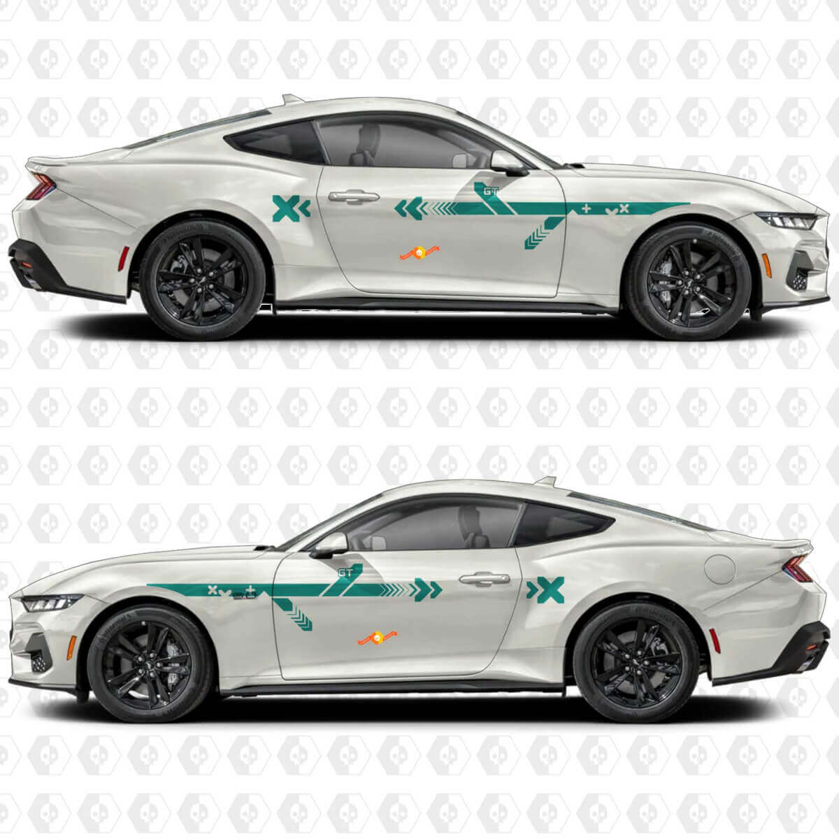 Lijnen Strepen Zijdeur Vinyl Decals Stickers voor Ford Mustang