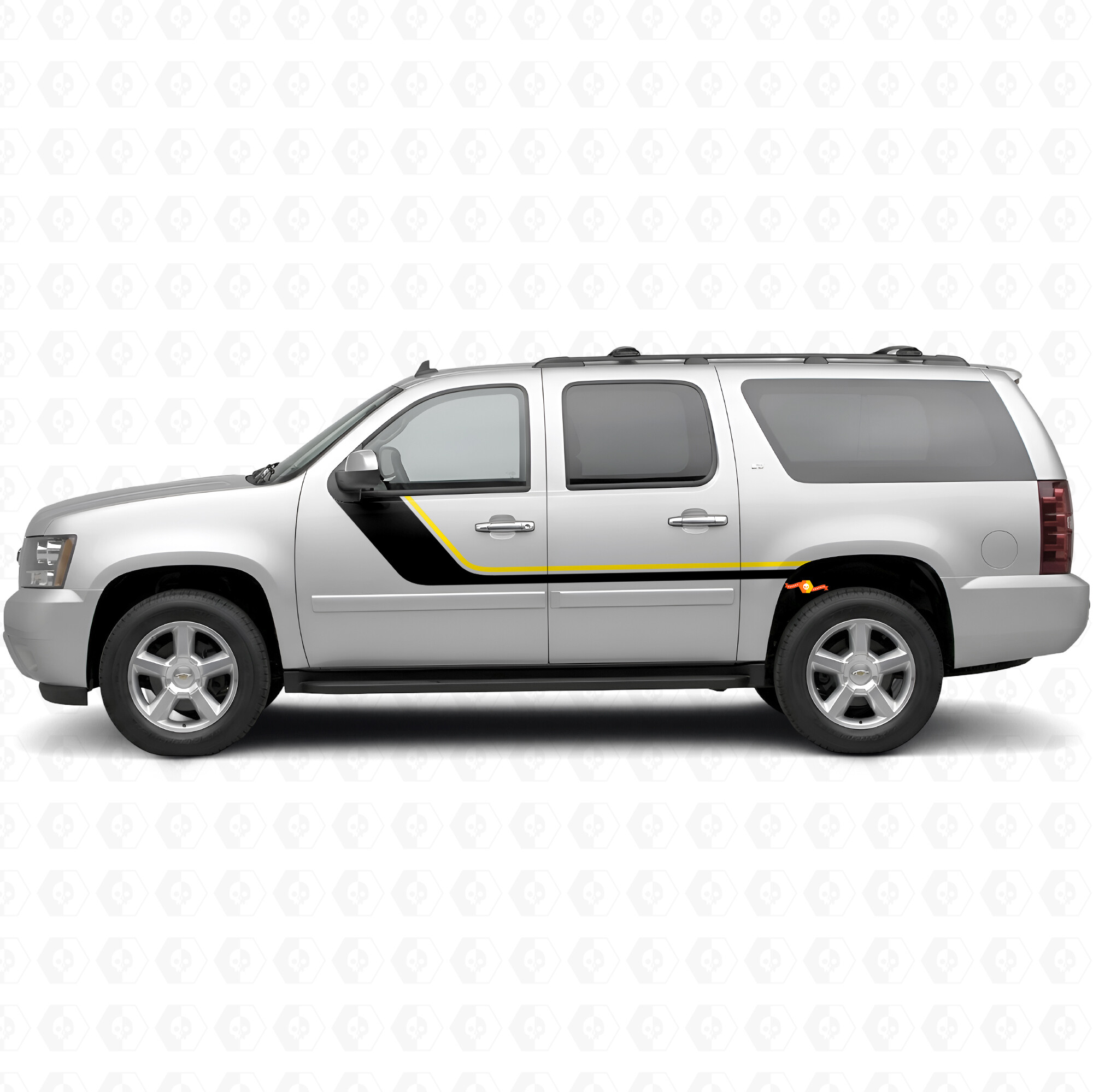 Stromende Bovenste Accent Deur- en Achterkwart Vinyl Strepen voor Chevrolet Suburban GMT900 2007-2014