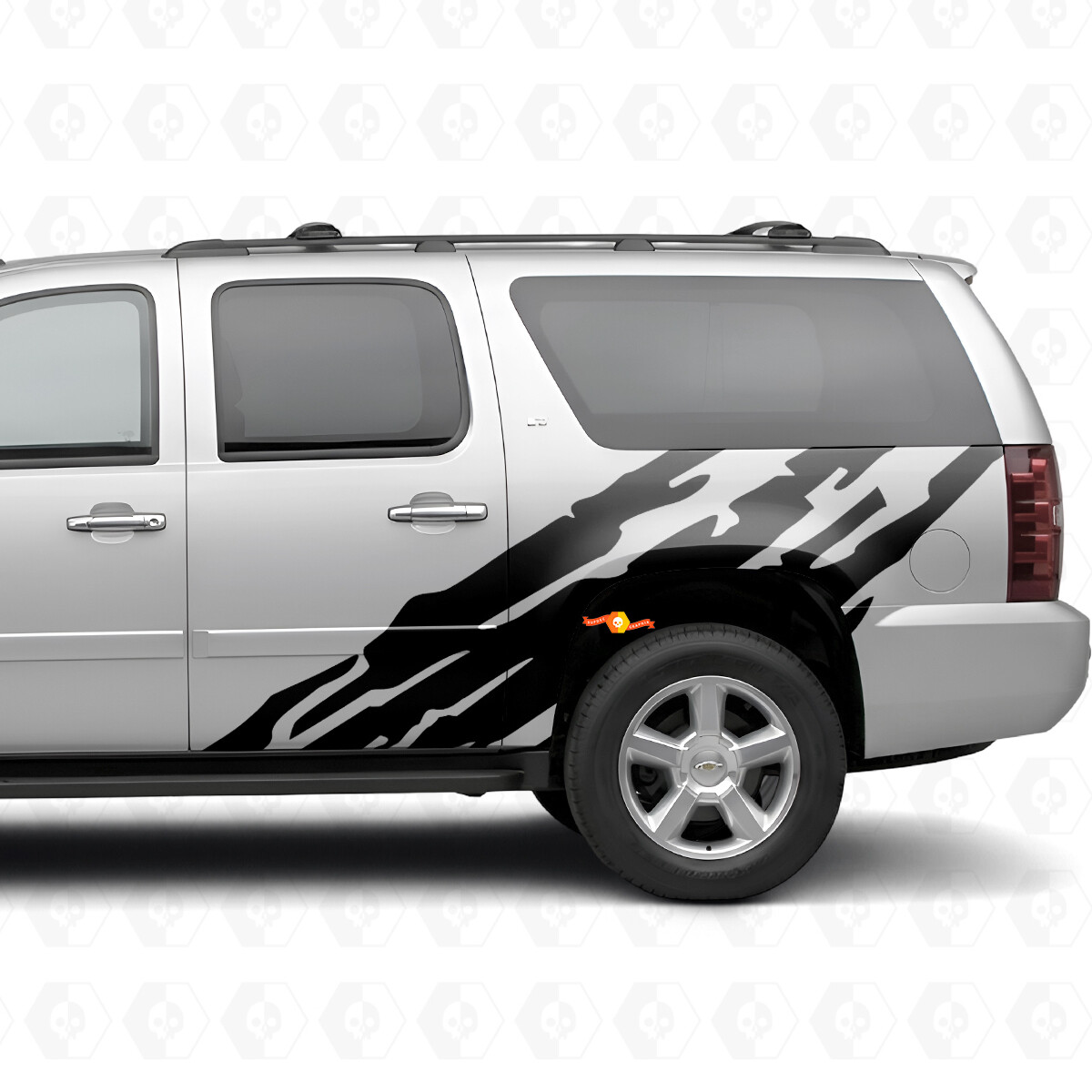 Gegolfde Deur- en Achterkwart Vinyl Strepen voor Chevrolet Suburban GMT900 2007-2014