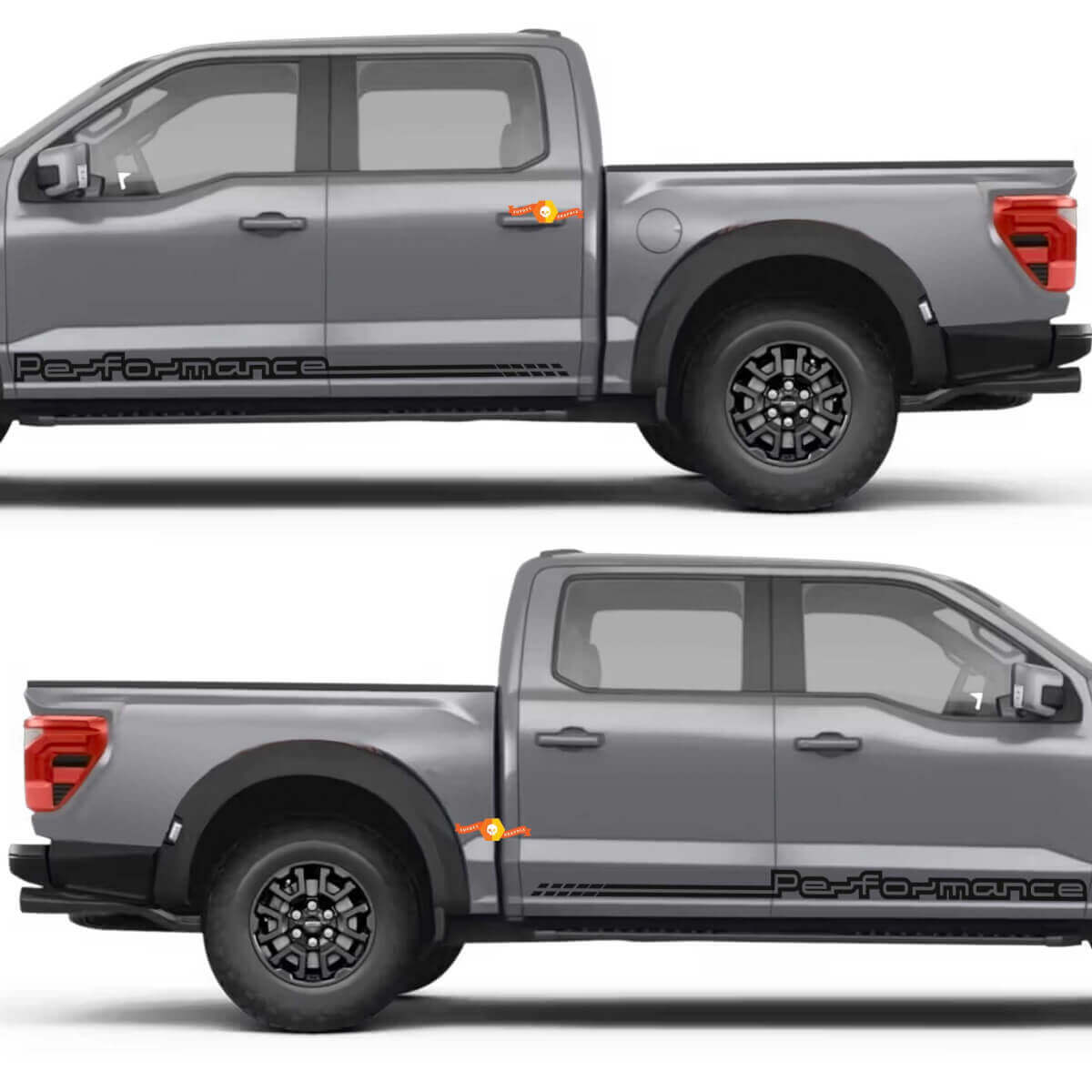 Minimal Performance Line Side Doors Rocker Panel Vinyl Decal Sticker for Ford F-150