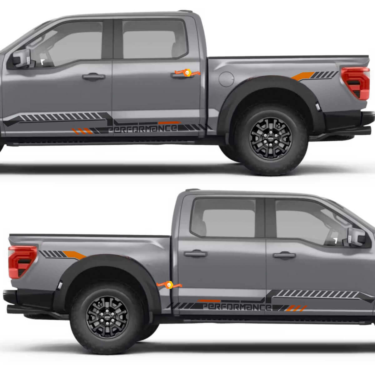 Prestatie Industriële Lijn Grafische Rocker Panel Achterspatbord Vinyl Decal Sticker voor Ford F-150