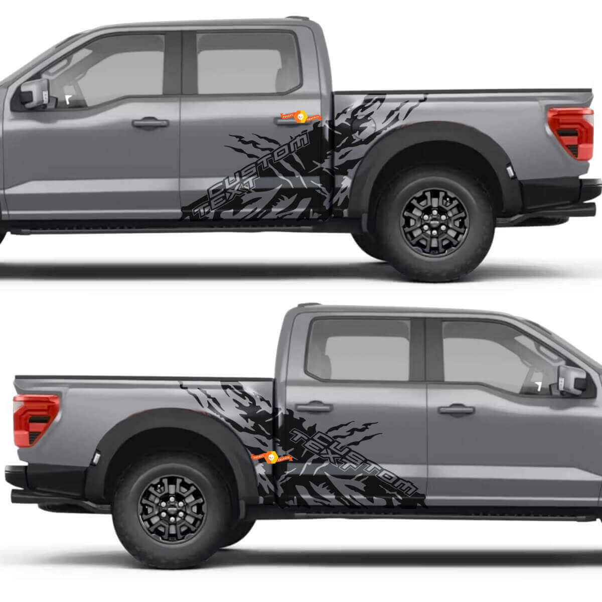 Claw Tekst Combo Zijdeuren Rocker Panel Vinyl Decal Sticker voor Ford F-150
